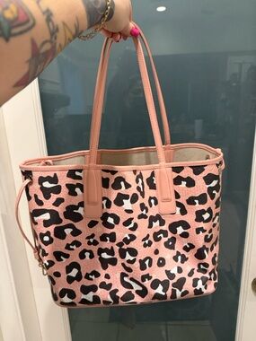 MCM Pink Leopard Print Tote Bag - Authenticity cert. included
